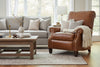 Image of Hanover "BIG MAN" Pillow Back Leather Recliner - Relax In Oversized Comfort