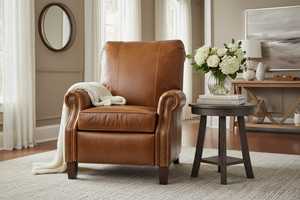 Hanover Leather Recliner With Nailhead Trim - Luxurious Comfort With Classic Elegance