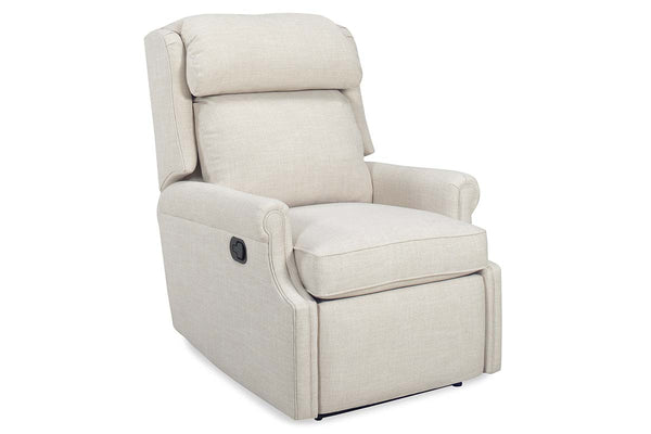 Harlan Bustle Back Fabric Recliner Chair With Inset Rolled Arms