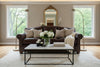 Image of Harmon XL 90 Inch Arched Back 8-Way Hand Tied Leather Grand Scale Sofa w/ Nailhead Trim