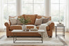 Image of Harmon XL 90 Inch Arched Back 8-Way Hand Tied Leather Grand Scale Sofa w/ Nailhead Trim