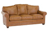 Image of Harmon 90 Inch Arched Back Leather Grand Scale Sofa w/ Nailhead Trim