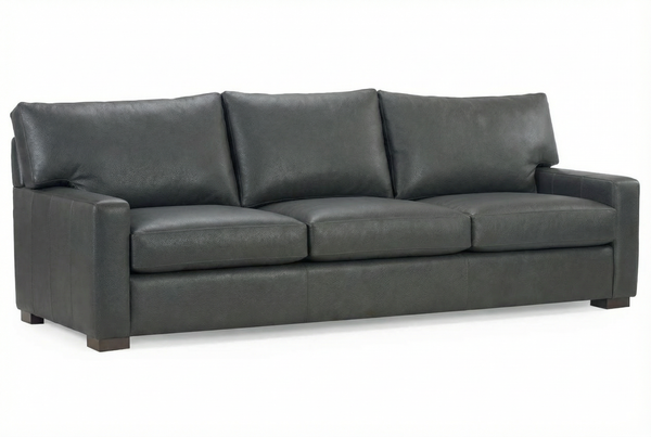 Harrison XL 100 Inch Grand Scale Contemporary Deep Seat Leather Sofa