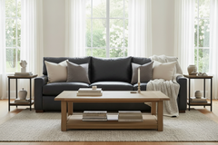 Harrison 91 Inch Contemporary Grand Scale Deep Seat Leather Sofa