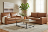 Image of Harrison Grand Scale Oversized Contemporary Leather Loveseat