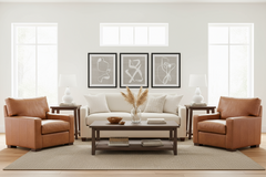 Harrison Contemporary Leather Pillow Back Club Chair