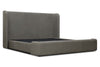 Image of Haven Queen & King Contemporary Leather Platform Wing Bed
