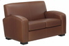 Image of Hayden Contemporary Leather Loveseat
