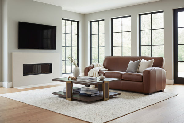 Hayden 81 Inch Contemporary Leather Sofa