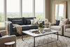 Image of Haywood 84 Inch Modern Small Leather Sofa