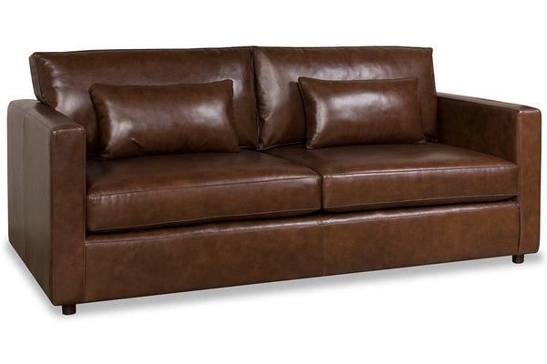 Haywood 84 Inch Modern Small Leather Sofa