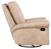 Image of Amani SWIVEL Leather Pillow Back Recliner Chair - Experience Luxurious Comfort