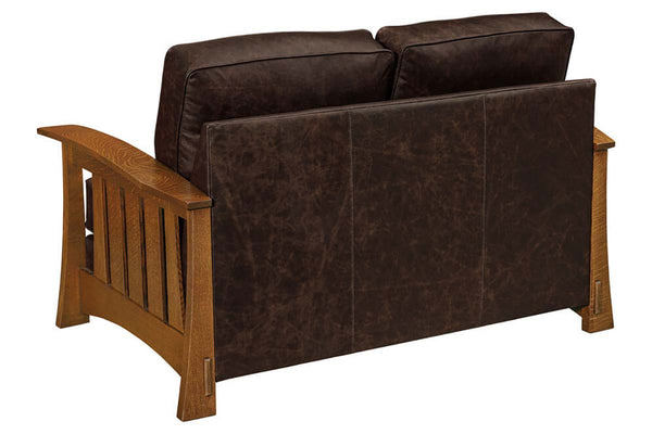 Highland White Oak Mission Style Reclining Leather Seating Collection