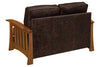 Image of Highland White Oak Mission Style Reclining Leather Seating Collection