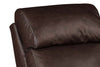 Image of Highland White Oak Mission Style Leather Reclining Chair