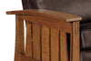 Image of Highland "WALL HUGGER" White Oak Mission Style Leather Reclining Chair