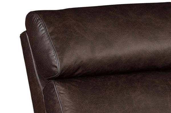 Highland "WALL HUGGER" White Oak Mission Style Leather Reclining Chair