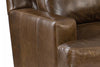 Image of Holden Contemporary Pillow Back Leather Loveseat
