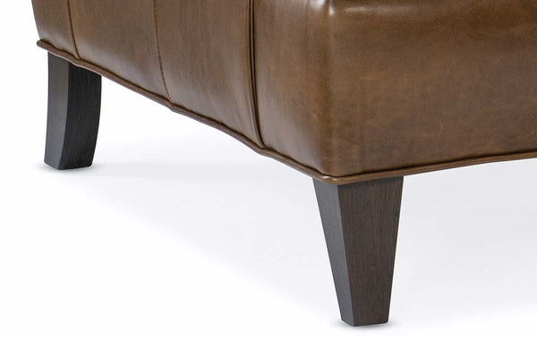 Holden Contemporary Pillow Back Leather Loveseat