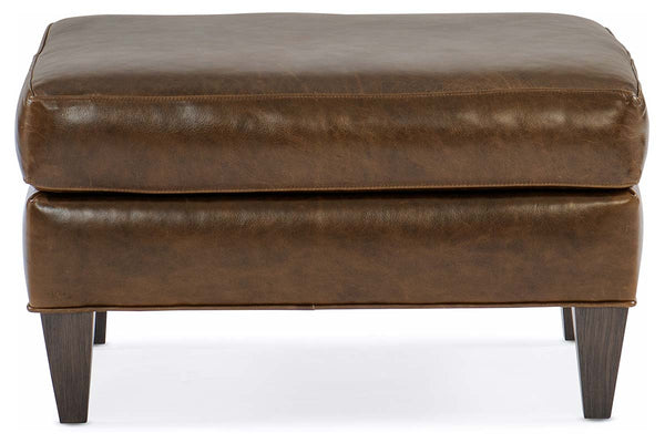 Holden Contemporary Leather Ottoman