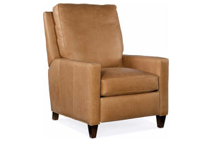 Holden Tall Track Arm Leather Pillow Back Recliner Chair