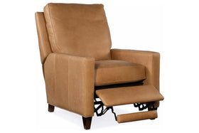Holden Tall Track Arm Leather Pillow Back Recliner Chair