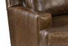 Image of Holden 93 Inch Contemporary Three Cushion Pillow Back Leather Sofa