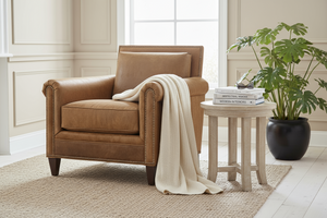 Hollis Leather Accent Club Chair
