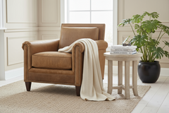 Hollis Leather Accent Club Chair