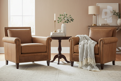 Hollis Leather Accent Club Chair