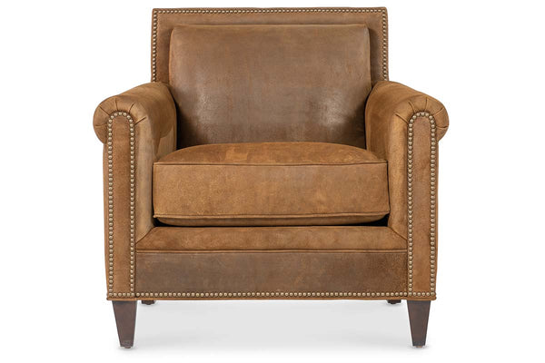 Hollis Leather Accent Club Chair