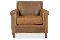 Hollis Leather Accent Club Chair