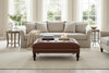 Hubert Tufted 36", 42" Or 46" Inch Square Leather Ottoman (3 Sizes Available)