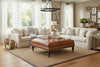 Hubert Tufted 36", 42" Or 46" Inch Square Leather Ottoman (3 Sizes Available)