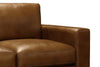 Image of Hugh 90 Inch Modern Leather Three Cushion Track Arm Sofa
