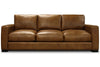 Image of Hugh Modern Leather Track Arm Sofa Collection