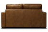 Image of Hugh Modern Leather Track Arm Loveseat