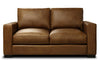 Image of Hugh Modern Leather Track Arm Sofa Collection