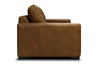 Image of Hugh Modern Leather Track Arm Loveseat