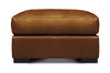 Image of Hugh Modern Leather Pillow Top Foot Stool Ottoman