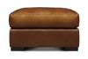 Image of Hugh Modern Leather Pillow Top Ottoman