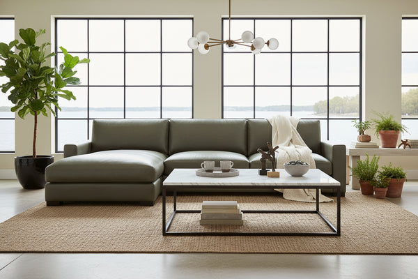 Hugh Two Piece Lounge Chaise Sectional (Version 2 As Configured)