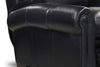 Image of Huntington Traditional Leather Rolled Arm Club Chair Recliner