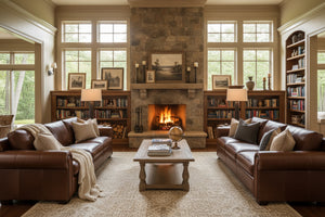 Huntington Traditional Leather Furniture Collection