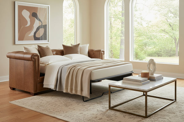 Hyde 87 Inch Vintage Tufted Queen Sleeper Sofa