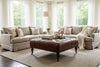 Image of Ingram Chocolate "Quick Ship" 42 Inch Square Tufted Square Leather Cocktail Ottoman