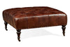 Image of Ingram "Quick Ship" 42 Inch Square Tufted Square Leather Cocktail Ottoman