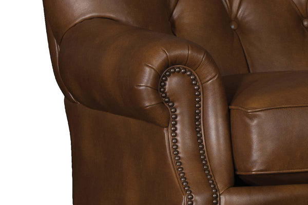 Irving Tufted Leather Club Chair