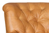 Image of Irving Leather Tufted SWIVEL Accent Chair With Nail Trim