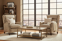 Isaac Caribou Dual Power "Quick Ship" Leather Transitional Recliner